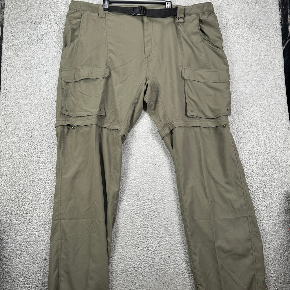 Boy Scouts Of America Pants Cargo Convertible Mens 3X Olive Green Belted Pocket